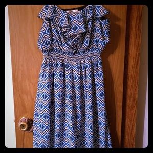 GentlyXL used Christine Spaghetti Blue/Black Dress